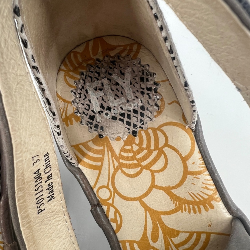 Fly London Snake Print Leather Wedge Sandals Size 6.5-7 Mobwife Animal Print‎ - Picture 10 of 13
